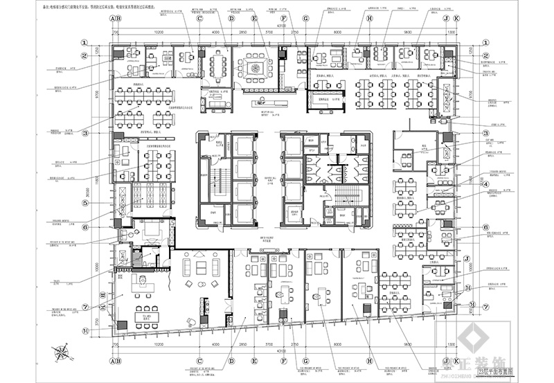 办公楼装修平面图